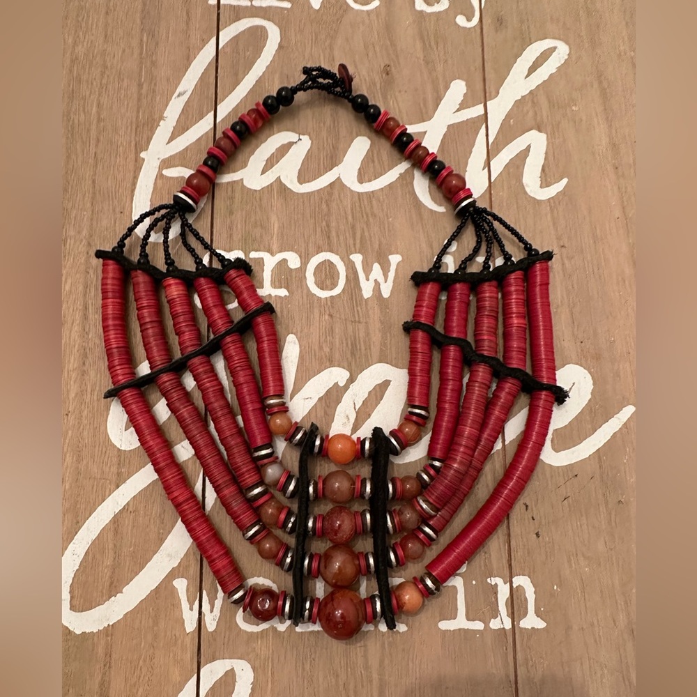 Red Beaded Necklace
